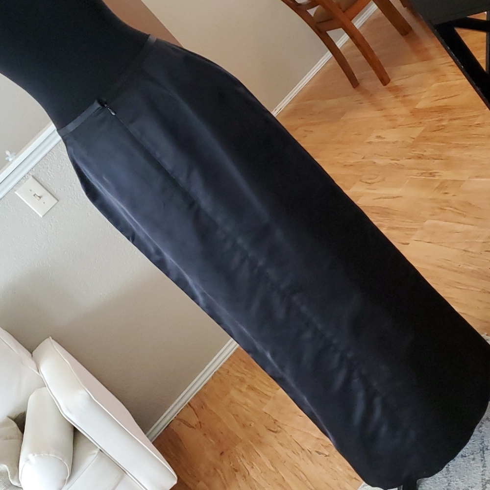 Catherine Regehr 100% Silk Black Long Skirt - Picture 4 of 5